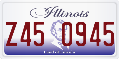 IL license plate Z450945