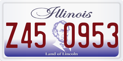 IL license plate Z450953