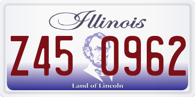 IL license plate Z450962