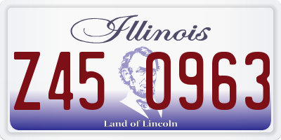 IL license plate Z450963
