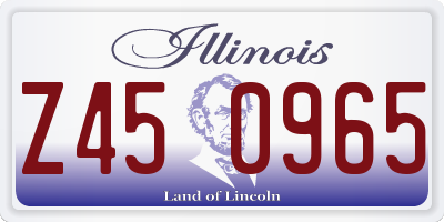 IL license plate Z450965
