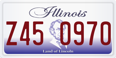 IL license plate Z450970