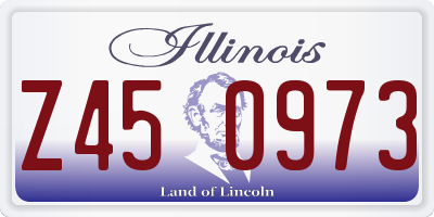 IL license plate Z450973