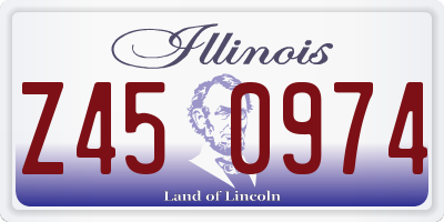 IL license plate Z450974