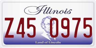 IL license plate Z450975