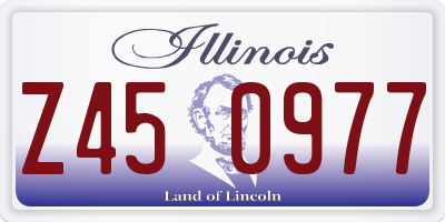 IL license plate Z450977