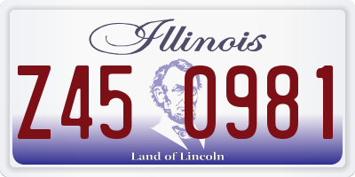 IL license plate Z450981