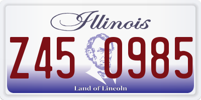 IL license plate Z450985