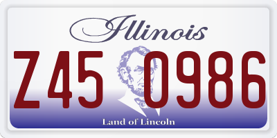 IL license plate Z450986