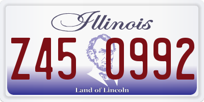 IL license plate Z450992