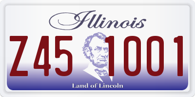IL license plate Z451001