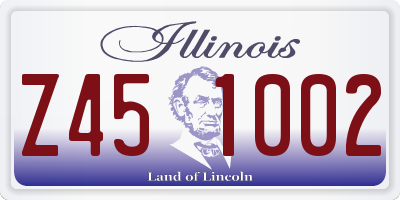 IL license plate Z451002