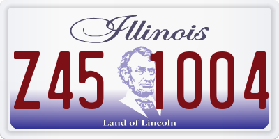 IL license plate Z451004