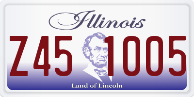 IL license plate Z451005