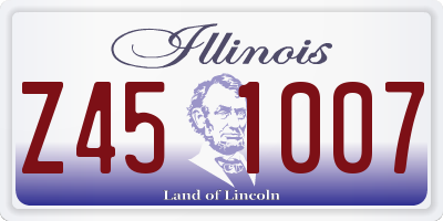 IL license plate Z451007