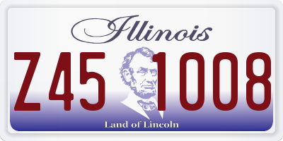 IL license plate Z451008