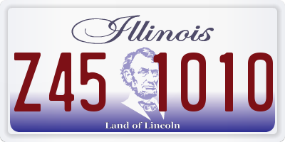 IL license plate Z451010