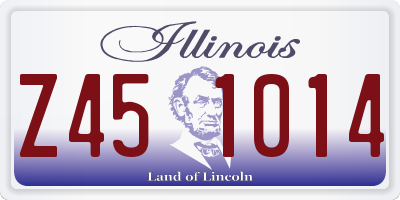 IL license plate Z451014