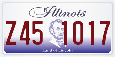 IL license plate Z451017