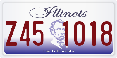 IL license plate Z451018