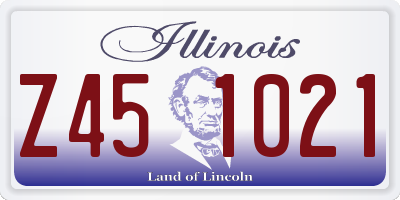 IL license plate Z451021