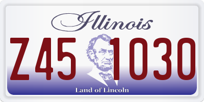 IL license plate Z451030