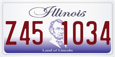 IL license plate Z451034
