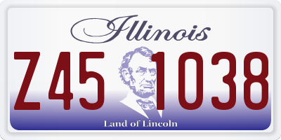 IL license plate Z451038