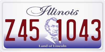 IL license plate Z451043