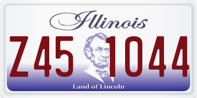 IL license plate Z451044