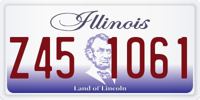 IL license plate Z451061