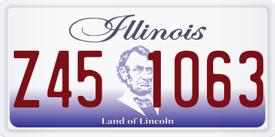 IL license plate Z451063