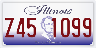 IL license plate Z451099