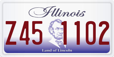 IL license plate Z451102