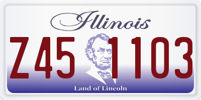 IL license plate Z451103