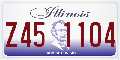 IL license plate Z451104