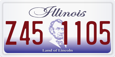 IL license plate Z451105