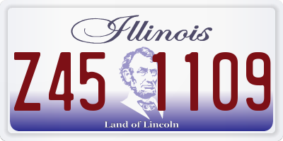 IL license plate Z451109