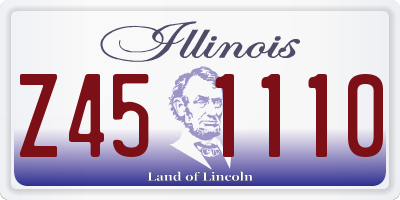 IL license plate Z451110