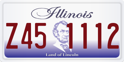 IL license plate Z451112