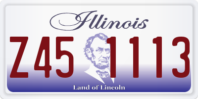 IL license plate Z451113