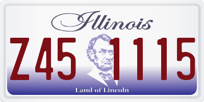 IL license plate Z451115