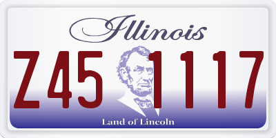 IL license plate Z451117