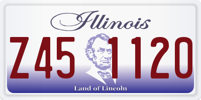 IL license plate Z451120