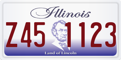IL license plate Z451123