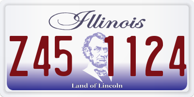 IL license plate Z451124