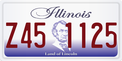 IL license plate Z451125