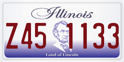 IL license plate Z451133