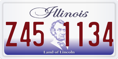 IL license plate Z451134