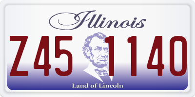 IL license plate Z451140